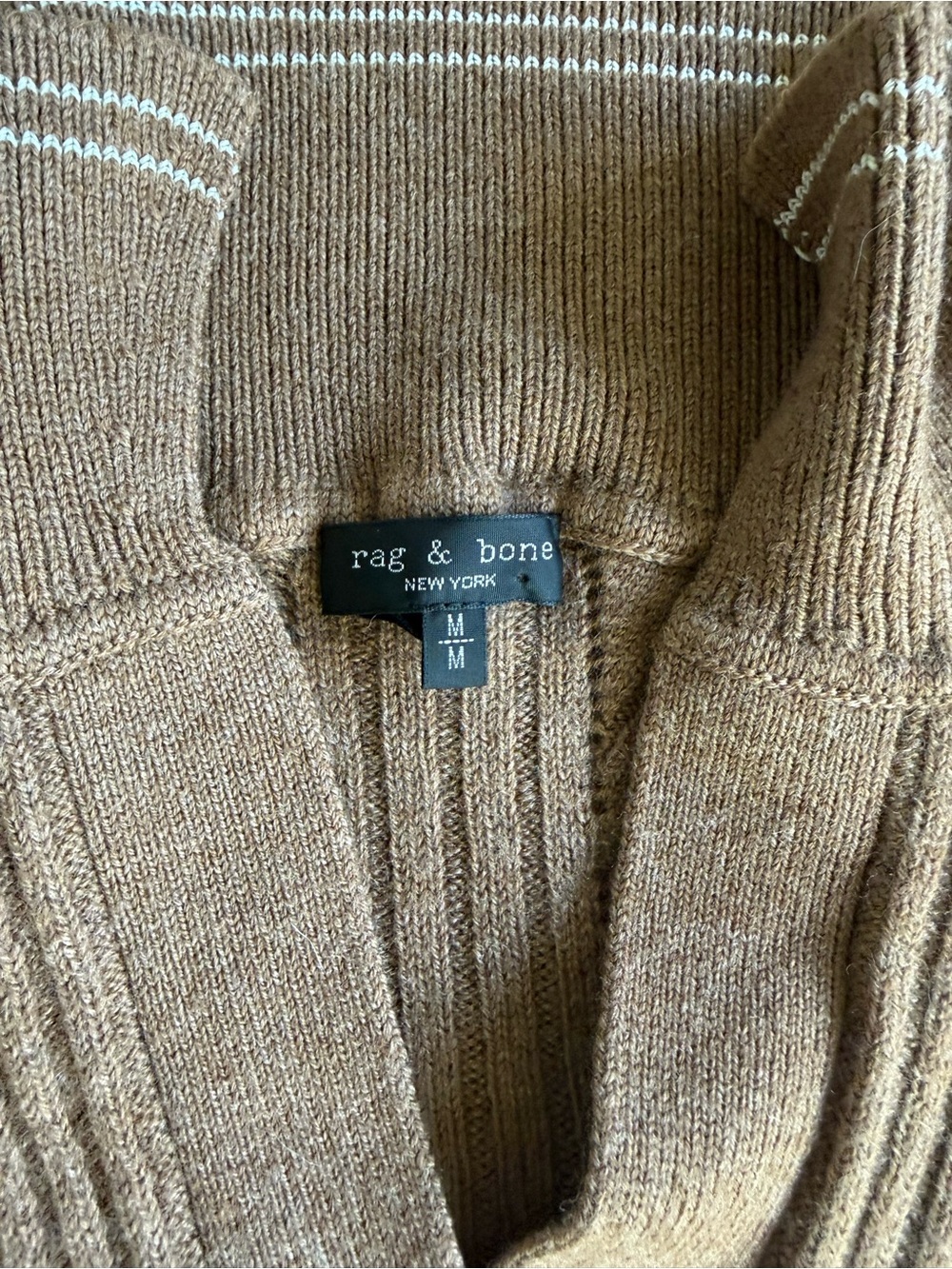 rag & bone Ribbed Monti Polo Sweater in Brown Size M - Picture 6 of 8